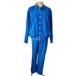 Vintage Teddi Petite Blue Jogging Suit Women's Medium Petite